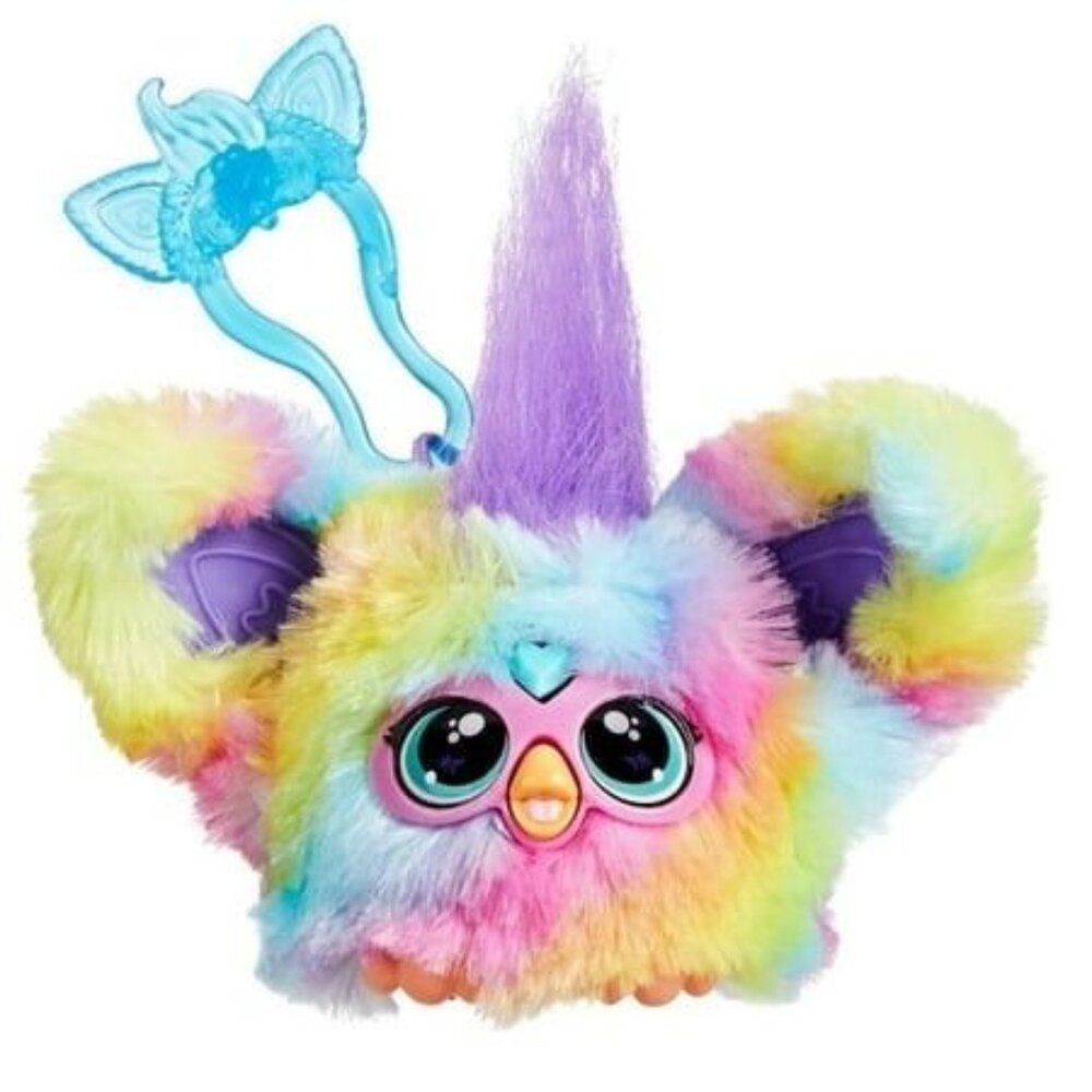 Furby Rainbow Plush Toy With Purple Mane & Clip-On Ears For Kids - Picture 1 of 1